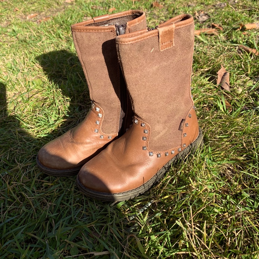Umi Leather Studded Boots